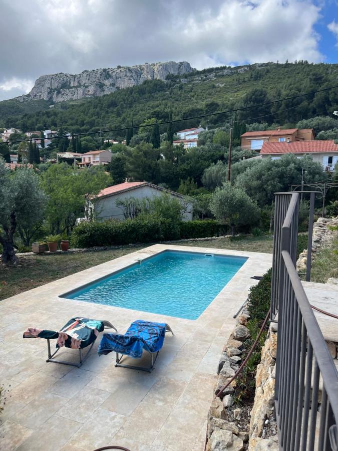 Hauteurs De Toulon : Charmant Studio Piscine Exterior foto